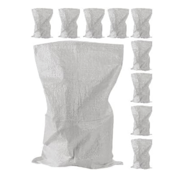 A&A SUPPLIES UK - 10 x Strong Woven Rubble Builder White Rubbish Bags