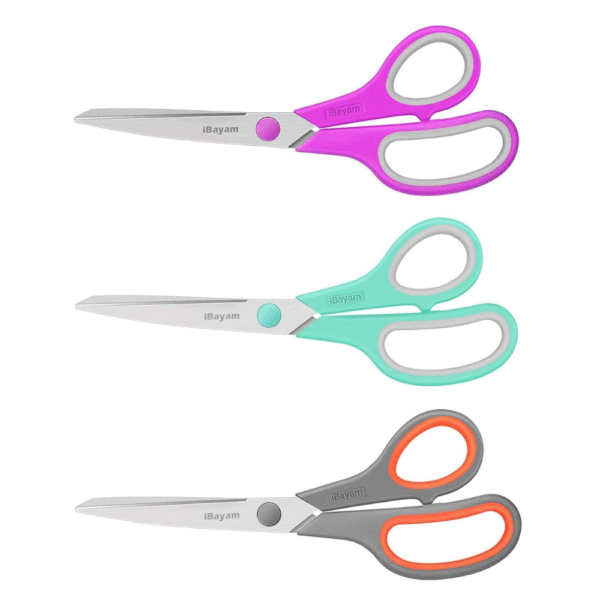 8" Multipurpose Scissors 3 Pack with Ultra Sharp Blades
